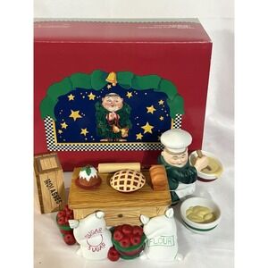 Vintage Dept 56 Maxwell the Mixer Porcelain Baking Set #9372-6 Complete Box